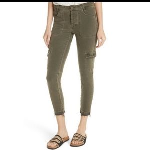 Free People Utility Cargo Skinny Jeans